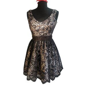 Dress - B. DARLIN Black Lace and Satin Size 5 Juniors